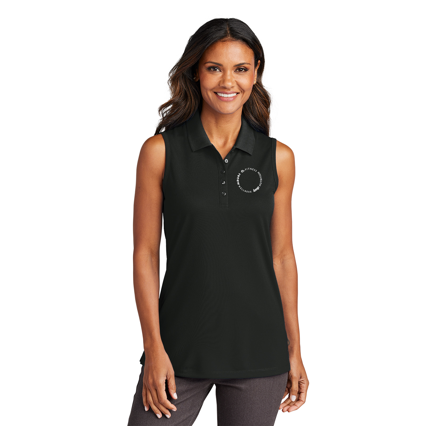 O2 Wellness Ladies Sleeveless Polo