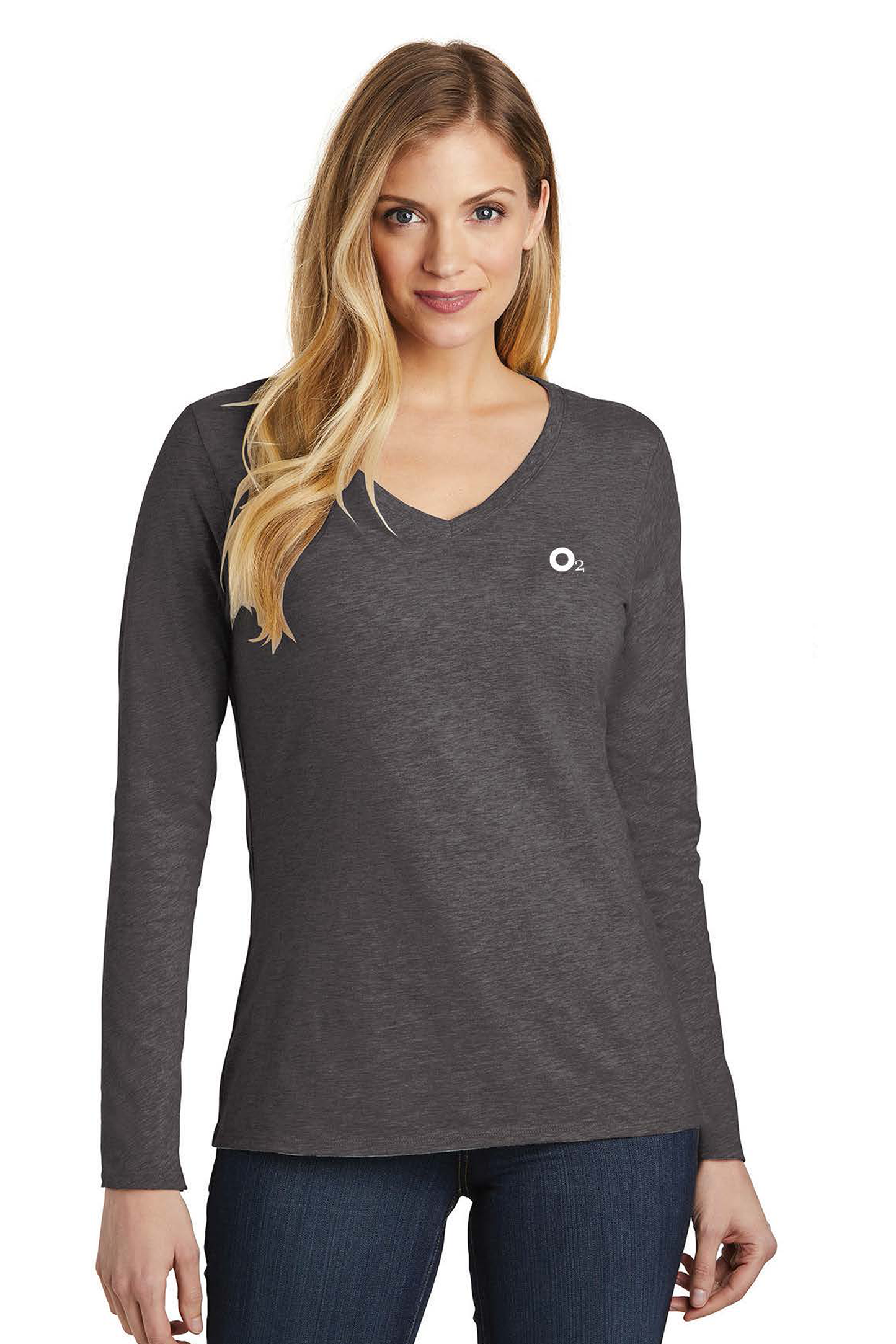 Ladies Long Sleeve V-Neck