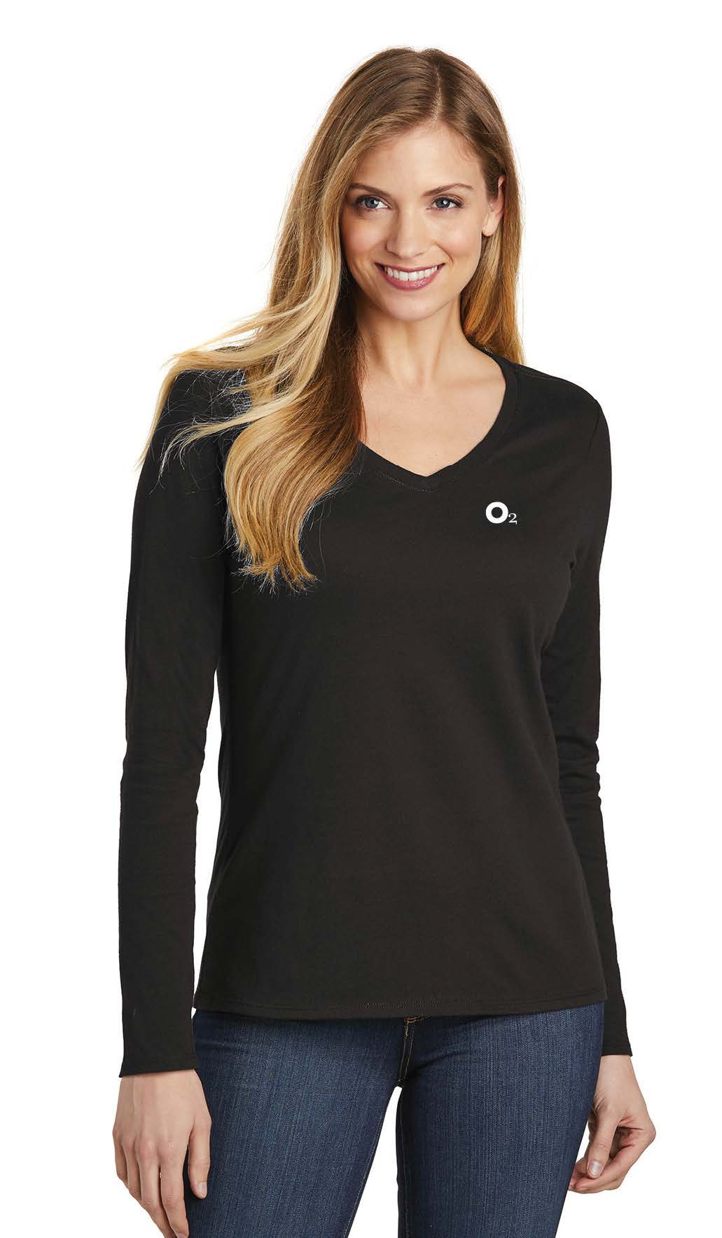 Ladies Long Sleeve V-Neck